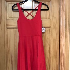 SO medium red skater dress